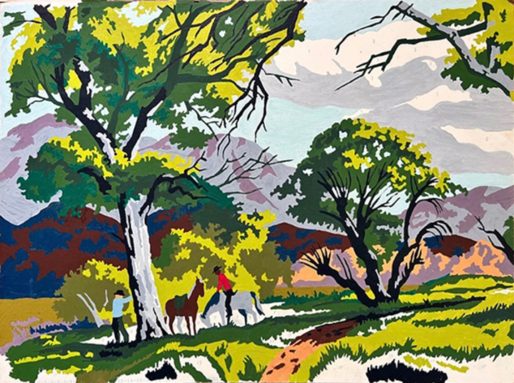 Altered Images Vintage Paint-By-Numbers Reimagined BEFORE