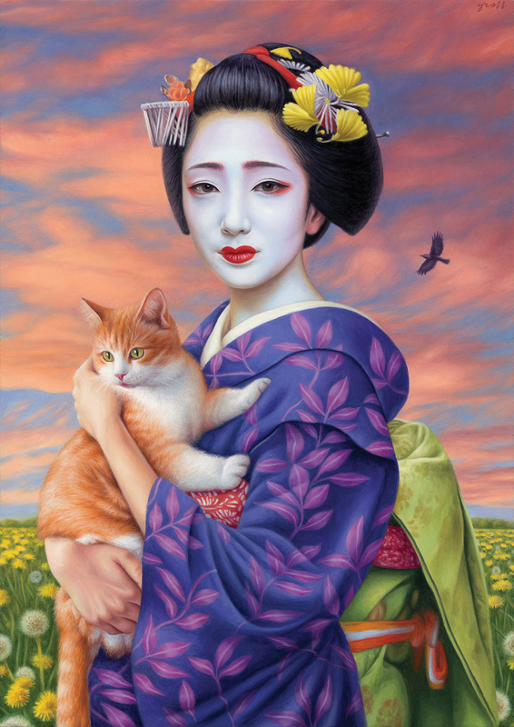 20TH ANNIVERSARY GROUP SHOW August Edition MAIKO WITH CAT