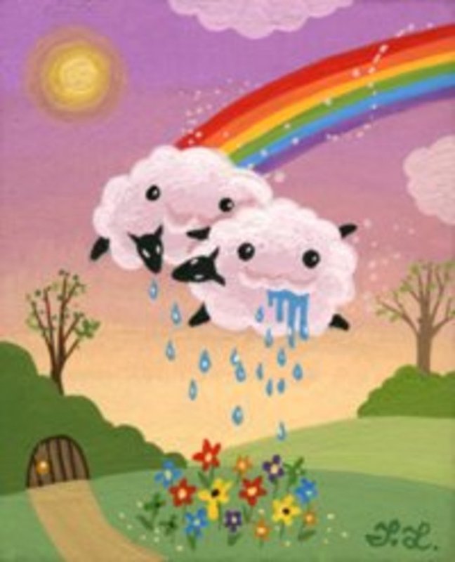 INKY DREADFULS - LIU - HUOT  "THE CLOUD SHEEP MAKE A RAINBOW"