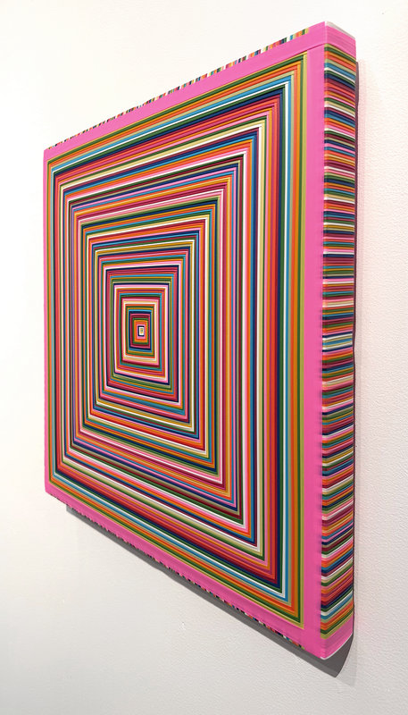 20TH ANNIVERSARY GROUP SHOW September Edition "UNTITLED" (INTUITIVE SERIES, GLO PINK) (SIDE VIEW)