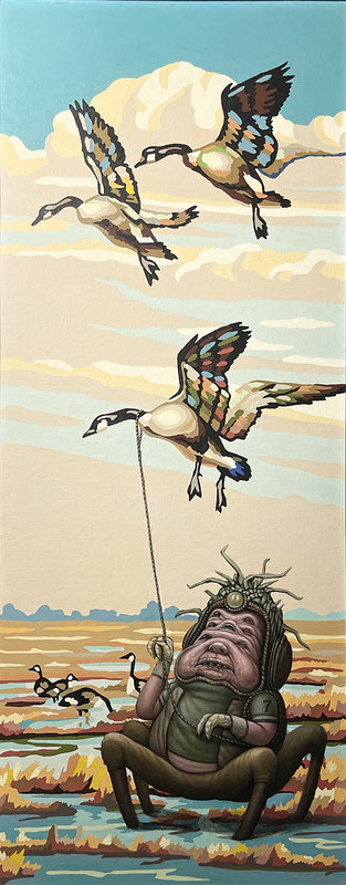 Altered Images Vintage Paint-By-Numbers Reimagined GORDY GONE GOOSIN'