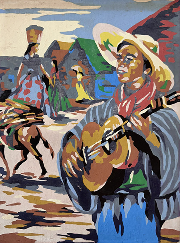 Altered Images Vintage Paint-By-Numbers Reimagined BEFORE