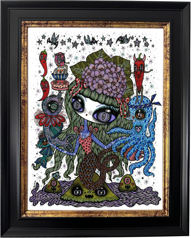 SIRENS Ciou, Molly Devlin and Yulia Pustoshkina THE ATLANTIC ROCOCO OCEAN CIRCUS (FRAMED)