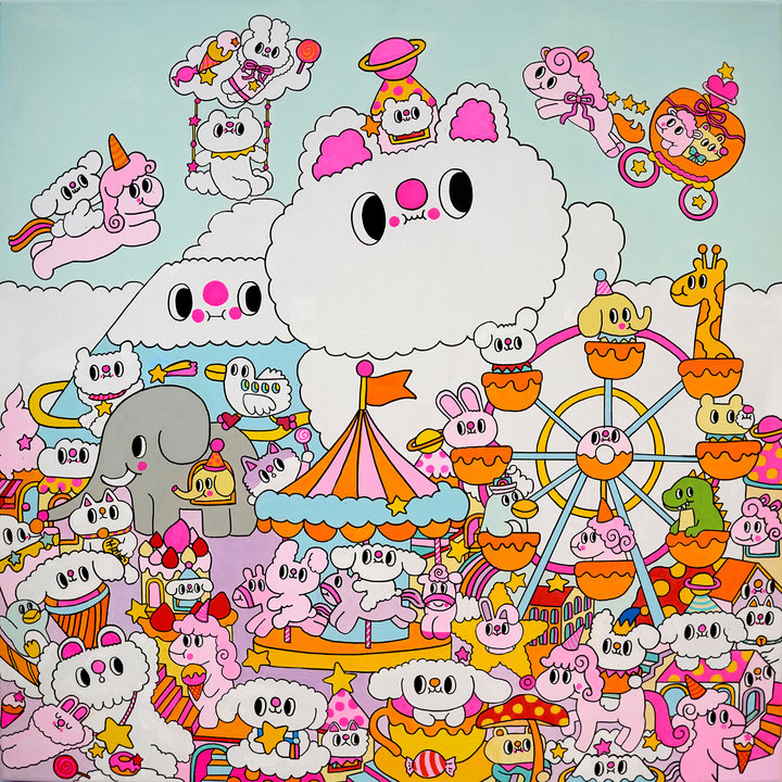 MESSY DESK A Journey To Wonderland CLOUDY BEAR IN THE WONDERLAND