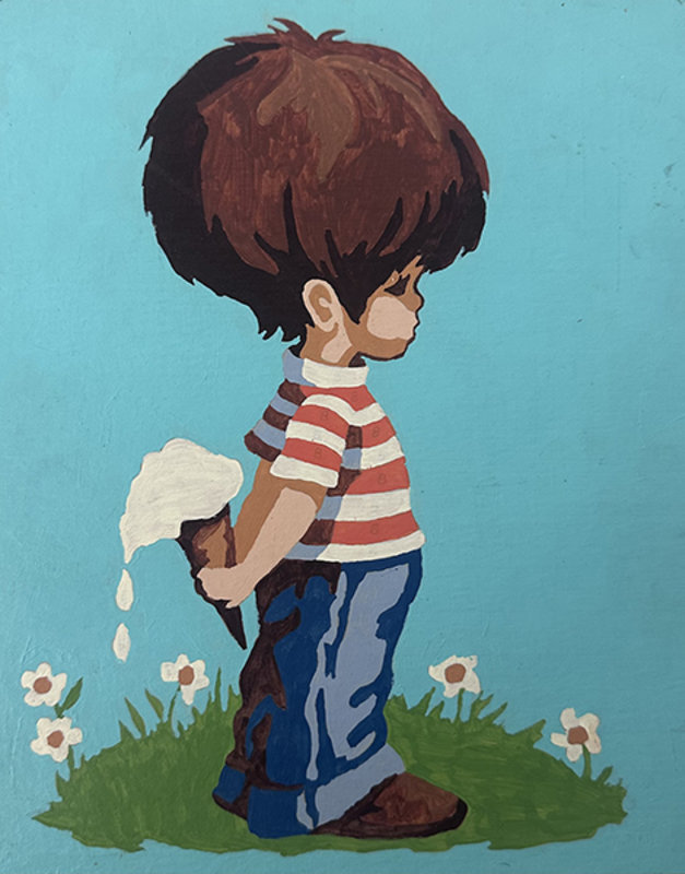 Altered Images Vintage Paint-By-Numbers Reimagined BEFORE