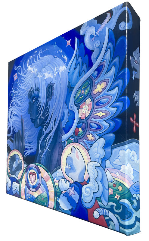 ART COLLECTOR STARTER KIT XI GROUP SHOW A COLLECTION OF 12" X 12" WORKS CELATA RES NOVAE (SIDE VIEW)