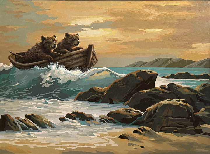 Altered Images Vintage Paint-By-Numbers Reimagined ROLLING IN