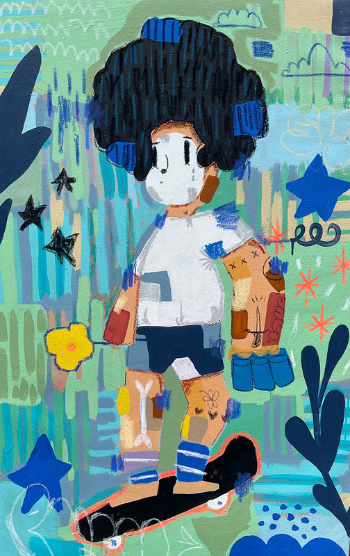 RAMIRO DAVARO-COMAS and HARALD AUSTAD WOODEN TOYS & POWER PORTRAITS GOING TO THE FIESTA