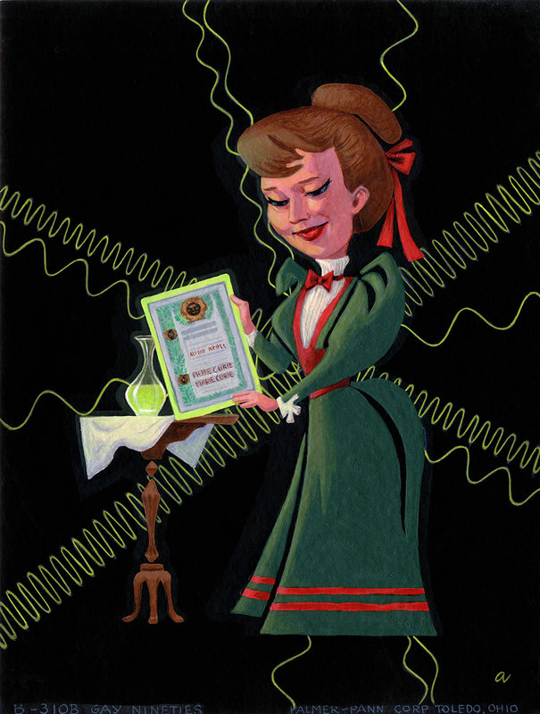 Altered Images Vintage Paint-By-Numbers Reimagined MARIE CURIE RECEIVES A NOBEL PRIZE