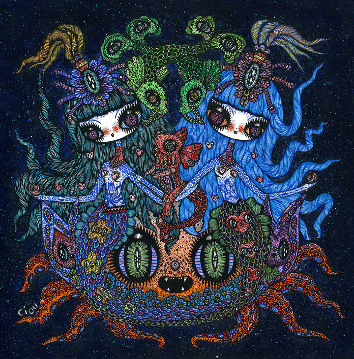 SIRENS Ciou, Molly Devlin and Yulia Pustoshkina THE ROCOCO MERMAID FESTIVAL