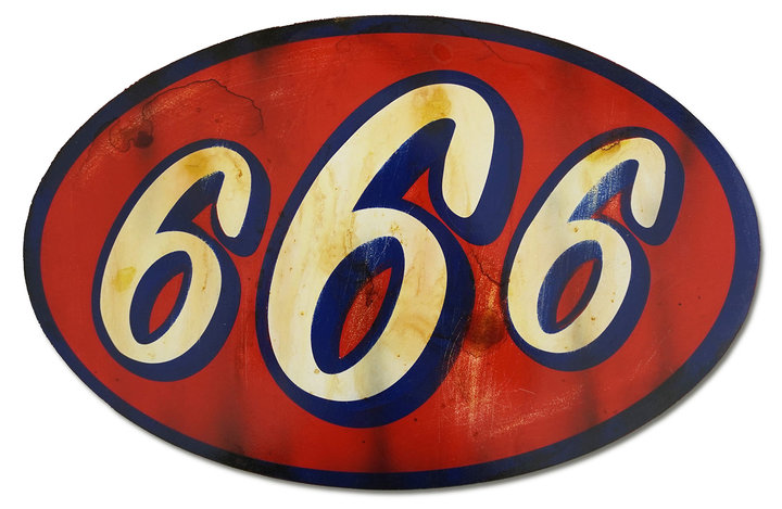 Hidden Gems from the Studio II  SIGN OF THE DEVIL (LARGE) - HAND PAINTED SIGN