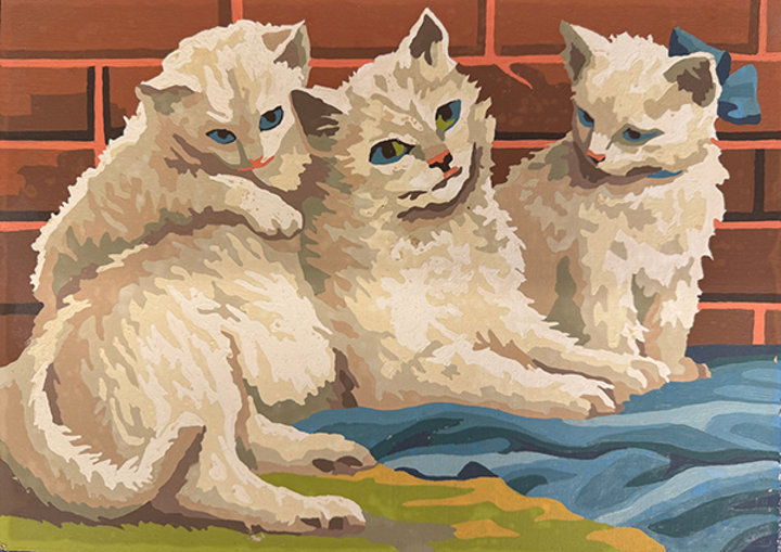 Altered Images Vintage Paint-By-Numbers Reimagined BEFORE