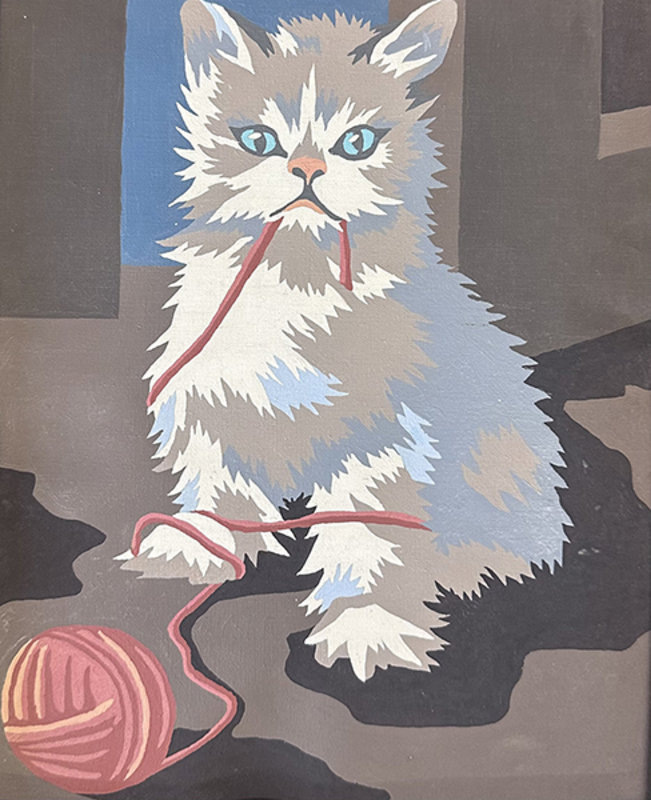 Altered Images Vintage Paint-By-Numbers Reimagined BEFORE