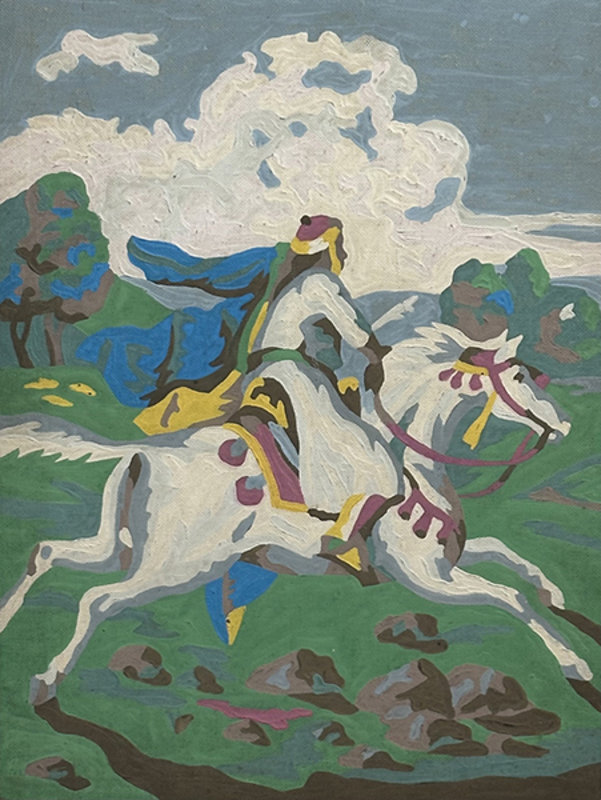 Altered Images Vintage Paint-By-Numbers Reimagined BEFORE