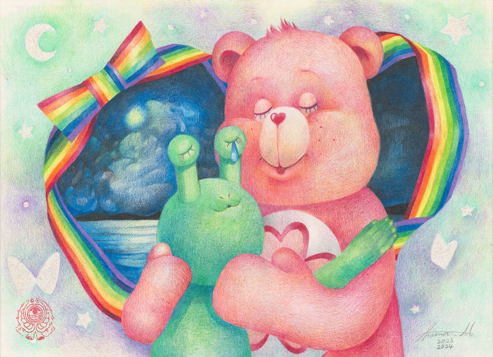 Care Bears™ Forever Group Show CARE BEAR AND PYONSUKE