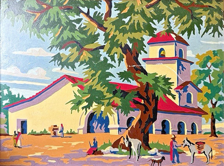 Altered Images Vintage Paint-By-Numbers Reimagined BEFORE