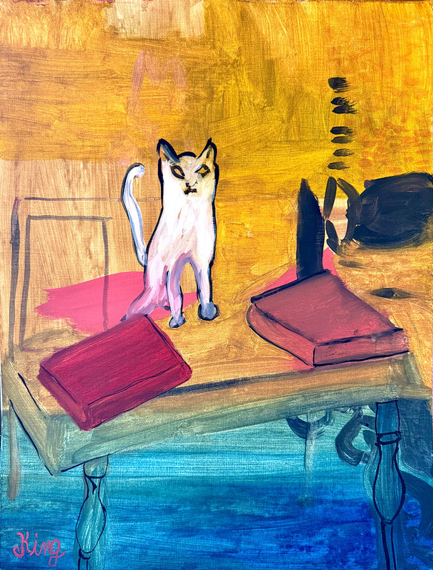 20TH ANNIVERSARY GROUP SHOW September Edition CHAT BLANC SUR LE BUREAU