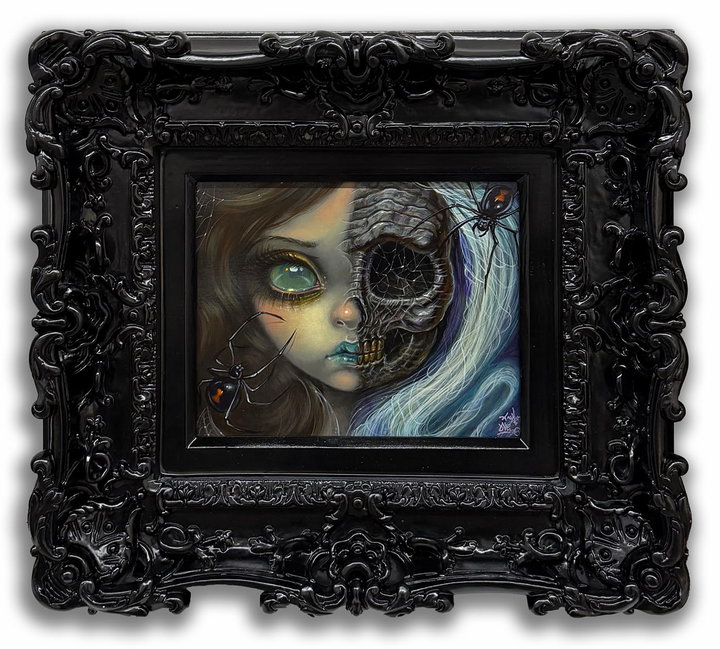 Jasmine Becket-Griffith & David Van Gough DEATH & THE MAIDEN DEATH'S WEB (FRAMED)