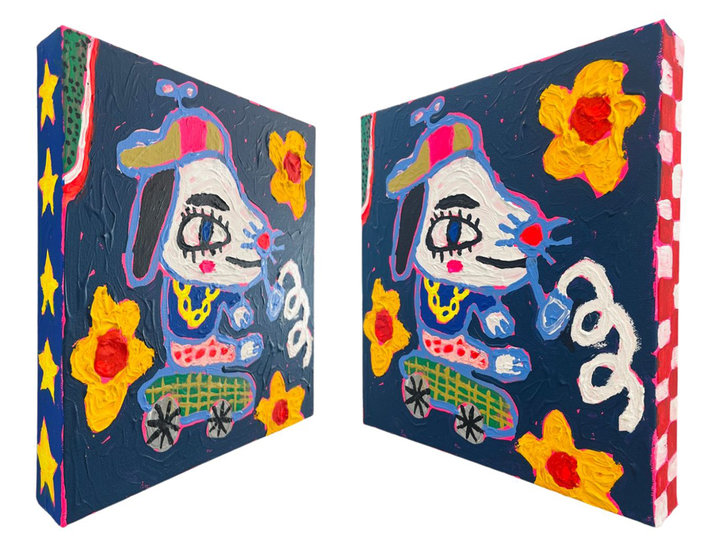 ART COLLECTOR STARTER KIT XI GROUP SHOW A COLLECTION OF 12" X 12" WORKS FIRST DOG (CALI BOY)