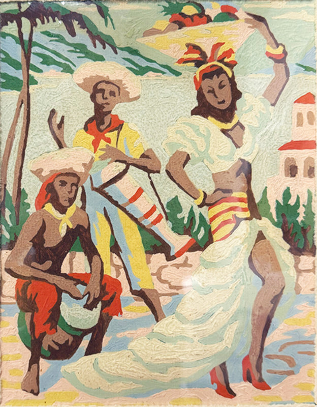 Altered Images Vintage Paint-By-Numbers Reimagined BEFORE