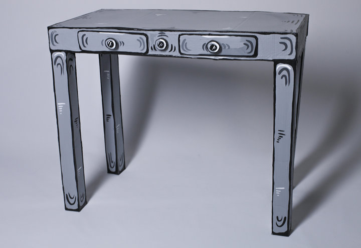 Dosshaus Paper-Thin Hotel DESK (DOUBLE DRAWER)