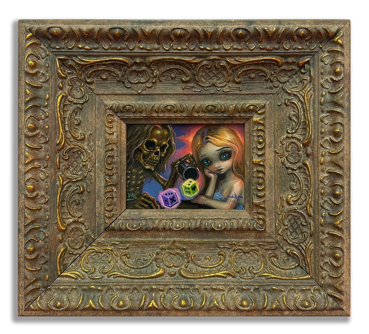 Jasmine Becket-Griffith & David Van Gough DEATH & THE MAIDEN THE DIE IS CAST (FRAMED)