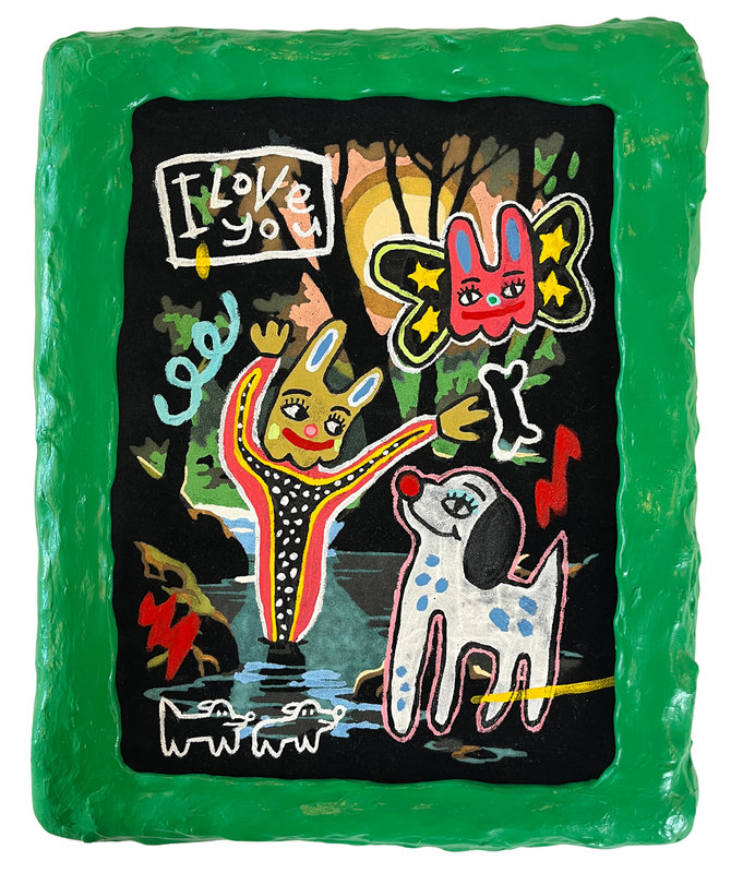 Altered Images Vintage Paint-By-Numbers Reimagined I LOVE YOU IN THE WATER