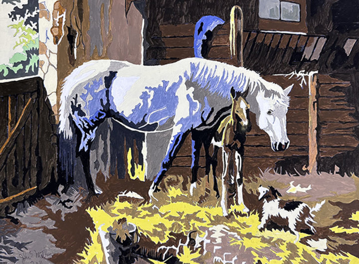 Altered Images Vintage Paint-By-Numbers Reimagined BEFORE