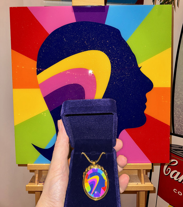 RAMIRO DAVARO-COMAS and HARALD AUSTAD WOODEN TOYS & POWER PORTRAITS HAYLIE LOGAN - EXAMPLE OF AMULET OF AUTHENTICITY