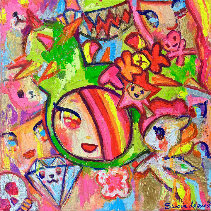 ART COLLECTOR STARTER KIT IX A Group Show of 12" x 12" Works SANDY'S SOIREE