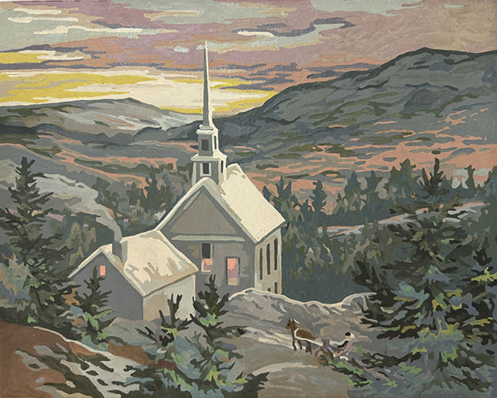 Altered Images Vintage Paint-By-Numbers Reimagined BEFORE