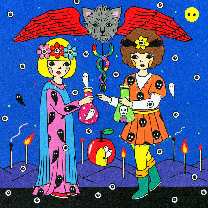 ART COLLECTOR STARTER KIT XI GROUP SHOW A COLLECTION OF 12" X 12" WORKS TWO OF CUPS - SECRET SYNERGY