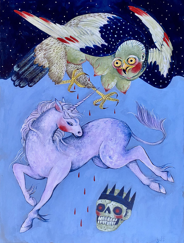 The Last Unicorn 40th Anniversary Group Exhibition & More! THE HARPY