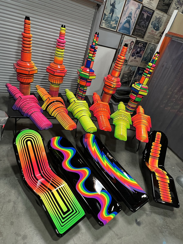 DAVE SHUTEN & FABEZ A SPARK OF COLOR & DETOUR GROUP SHOT OF ALL PIECES