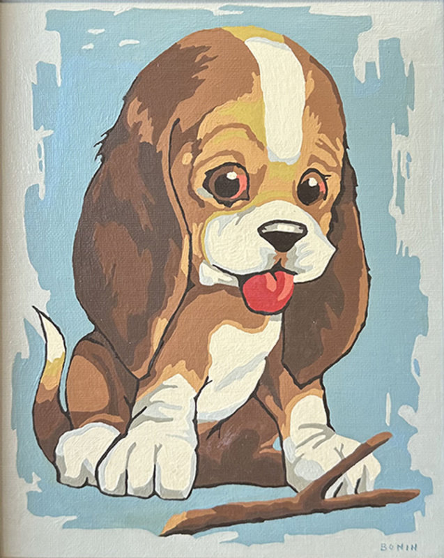 Altered Images Vintage Paint-By-Numbers Reimagined BEFORE