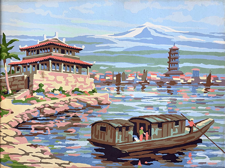 Altered Images Vintage Paint-By-Numbers Reimagined BEFORE