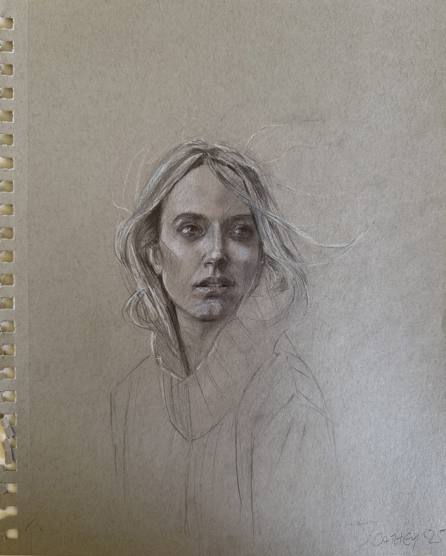 JONATHAN CATHEY & KARI TIRRELL 2 SOLO EXHIBITIONS PORTRAIT STUDY OF A WOMAN