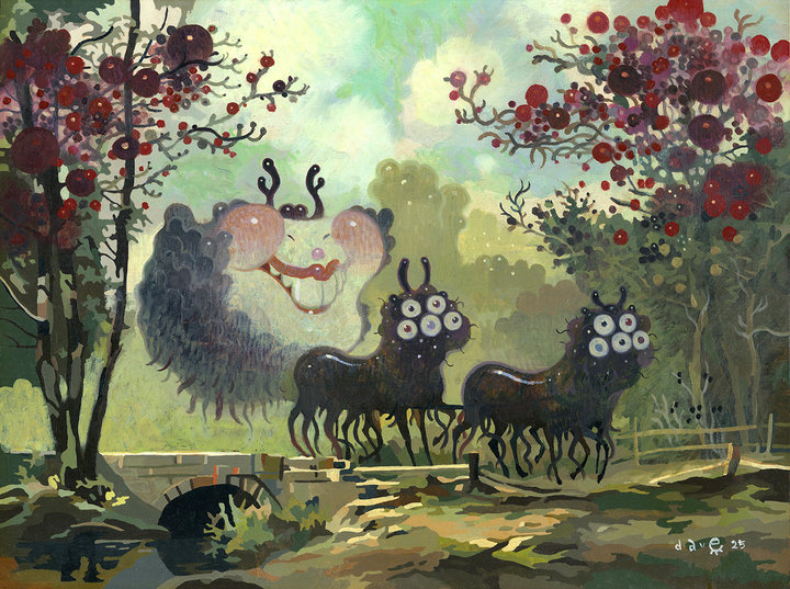 Altered Images Vintage Paint-By-Numbers Reimagined BLACK CABBAGE