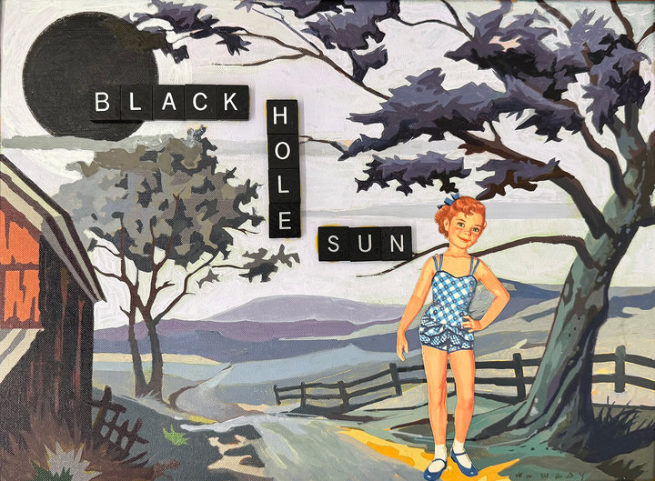 Altered Images Vintage Paint-By-Numbers Reimagined BLACK HOLE SUN