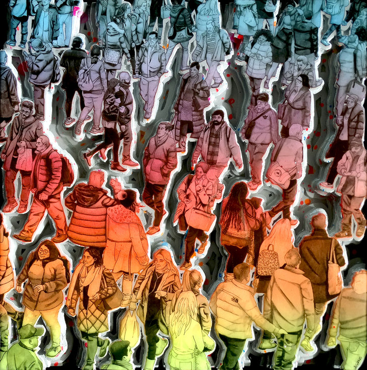 ART COLLECTOR STARTER KIT XI GROUP SHOW A COLLECTION OF 12" X 12" WORKS CONCRETE AND RAINBOW