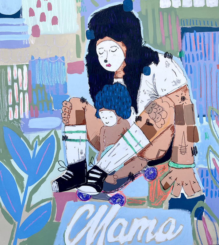 RAMIRO DAVARO-COMAS and HARALD AUSTAD WOODEN TOYS & POWER PORTRAITS SKATE MAMA