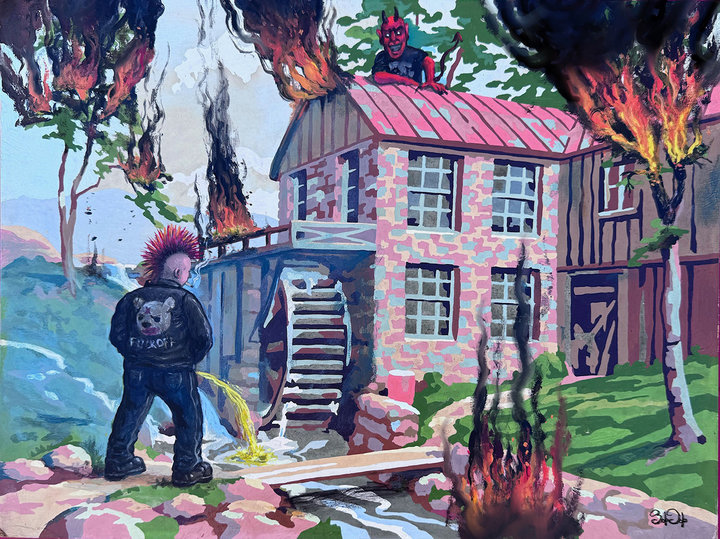 Altered Images Vintage Paint-By-Numbers Reimagined THE DEVIL'S RELIEF