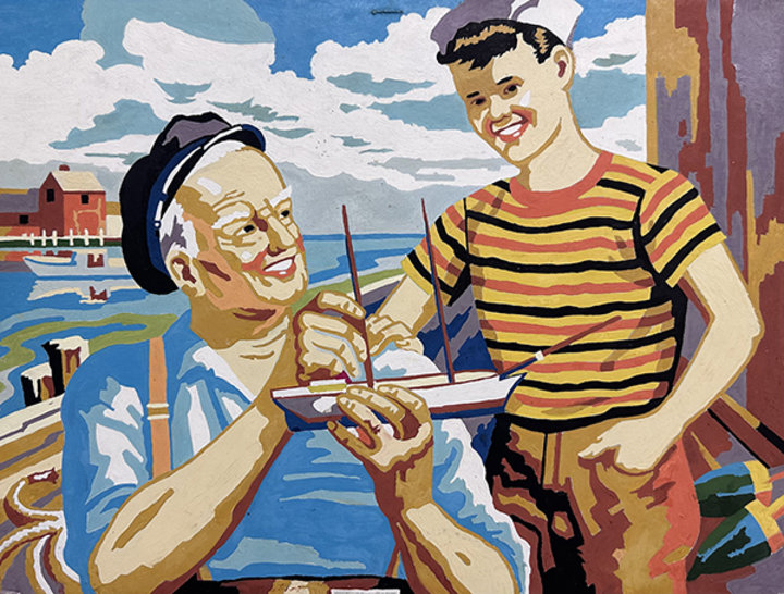 Altered Images Vintage Paint-By-Numbers Reimagined BEFORE