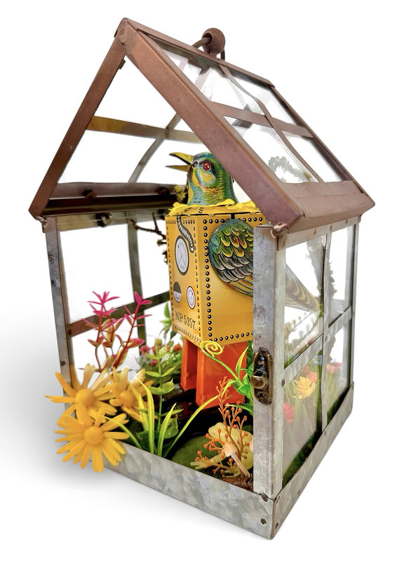 ART COLLECTOR STARTER KIT XI GROUP SHOW A COLLECTION OF 12" X 12" WORKS THE GARDENER (SIDE VIEW)