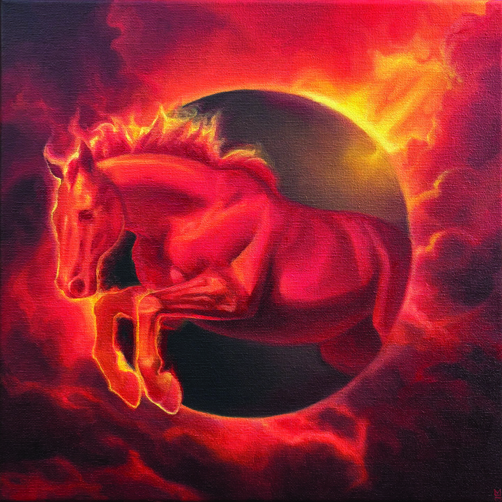 ART COLLECTOR STARTER KIT XI GROUP SHOW A COLLECTION OF 12" X 12" WORKS FIRE HORSE