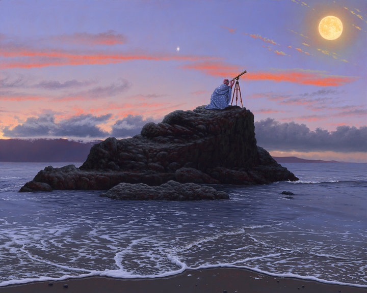 ADRIAN COX  The Well of Dreams SNAKE GARDENER WITH LUNAR STUDIES