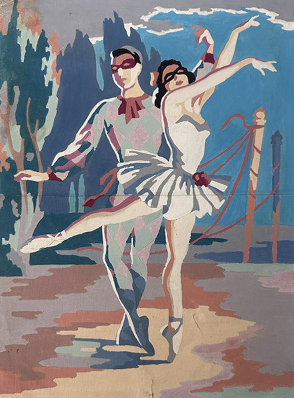 Altered Images Vintage Paint-By-Numbers Reimagined BEFORE