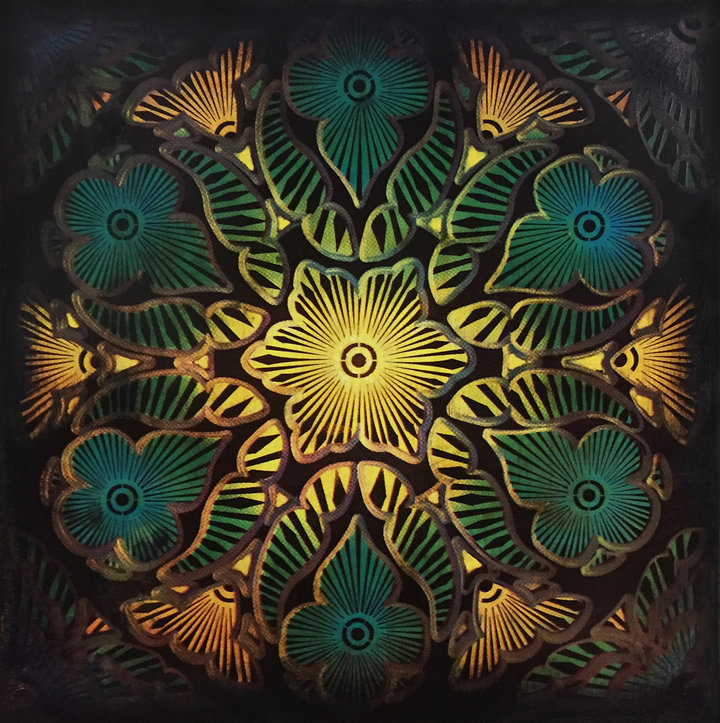 BEAU STANTON 2017 PRISMATIC PARADIGM CRYSTALLINE BLOOM  -  TEAL & YELLOW