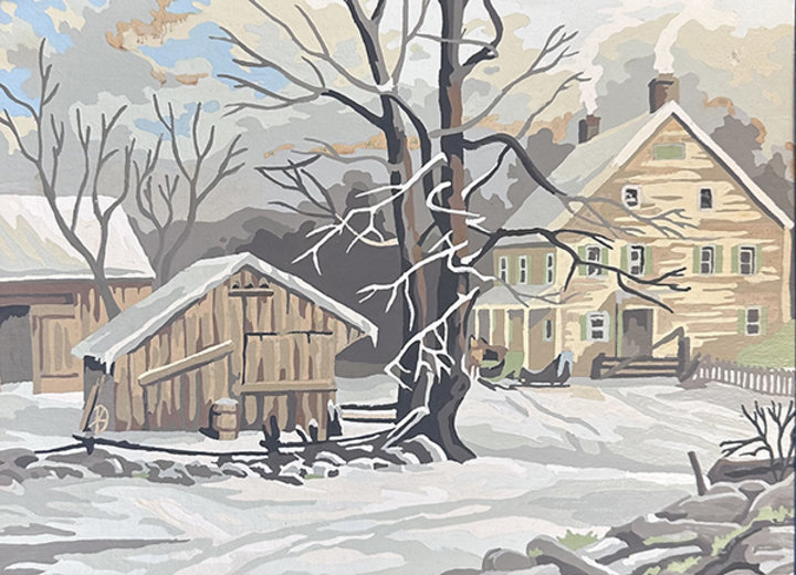 Altered Images Vintage Paint-By-Numbers Reimagined BEFORE