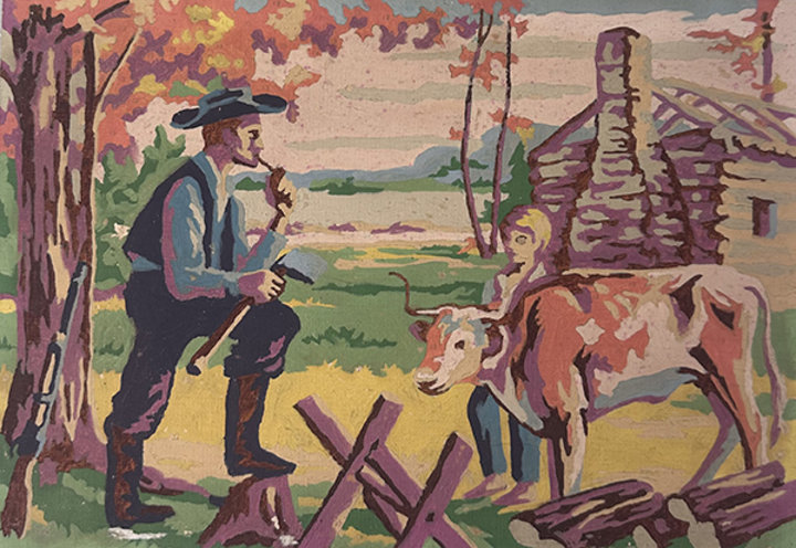 Altered Images Vintage Paint-By-Numbers Reimagined BEFORE